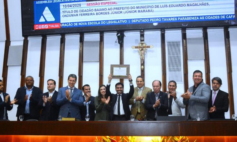 Sessão especial na ALBA homenageia o prefeito Júnior Marabá, em reconhecimento à sua atuação no oeste Foto: JulianaAndrade/AgênciaALBA